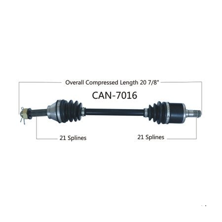 Wide Open OE Replacement CV Axle for CAN AM FRONT LEFT TRAXTER 99-05 CAN-7016